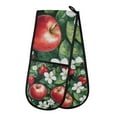 thumbnail image 1 of Yayeee Double Oven Mitt Kitchen Heat Resistant Baking 35" x7" Quilted Glove, Red Apple Pattern, 1 of 6