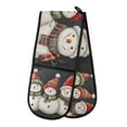 thumbnail image 1 of Yayeee Double Oven Mitt Kitchen Heat Resistant Baking 35" x7" Quilted Glove, Red Snowmen, 1 of 6