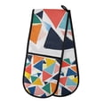 thumbnail image 1 of Yayeee Double Oven Mitt Kitchen Heat Resistant Baking 35" x7" Quilted Glove, Red Triangles, 1 of 6