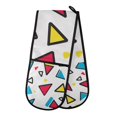 thumbnail image 1 of Yayeee Double Oven Mitt Kitchen Heat Resistant Baking 35" x7" Quilted Glove, Red Triangles, 1 of 6