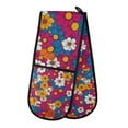 thumbnail image 1 of Yayeee Double Oven Mitt Kitchen Heat Resistant Baking 35" x7" Quilted Glove, Red Whimsical Floral, 1 of 6