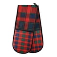 thumbnail image 1 of Yayeee Double Oven Mitt Kitchen Heat Resistant Baking 35" x7" Quilted Glove, Red and Blue Pattern, 1 of 6
