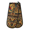 thumbnail image 1 of Yayeee Double Oven Mitt Kitchen Heat Resistant Baking 35" x7" Quilted Glove, Retro Abstract Eagle, 1 of 6