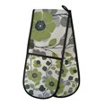 thumbnail image 1 of Yayeee Double Oven Mitt Kitchen Heat Resistant Baking 35" x7" Quilted Glove, Retro Flower Print, 1 of 6