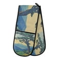 thumbnail image 1 of Yayeee Double Oven Mitt Kitchen Heat Resistant Baking 35" x7" Quilted Glove, Retro Mountain, 1 of 6