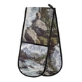 thumbnail image 1 of Yayeee Double Oven Mitt Kitchen Heat Resistant Baking 35" x7" Quilted Glove, River and Mountains, 1 of 6