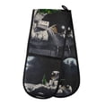 thumbnail image 1 of Yayeee Double Oven Mitt Kitchen Heat Resistant Baking 35" x7" Quilted Glove, Sitting on The Moon, 1 of 6