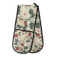 thumbnail image 1 of Yayeee Double Oven Mitt Kitchen Heat Resistant Baking 35" x7" Quilted Glove, Small Strawberry Pattern, 1 of 6