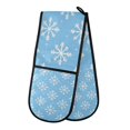 thumbnail image 1 of Yayeee Double Oven Mitt Kitchen Heat Resistant Baking 35" x7" Quilted Glove, Snowflake Pattern, 1 of 6