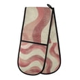 thumbnail image 1 of Yayeee Double Oven Mitt Kitchen Heat Resistant Baking 35" x7" Quilted Glove, Soft Pink Pattern, 1 of 6