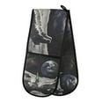 thumbnail image 1 of Yayeee Double Oven Mitt Kitchen Heat Resistant Baking 35" x7" Quilted Glove, Space Earth, 1 of 6