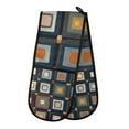 thumbnail image 1 of Yayeee Double Oven Mitt Kitchen Heat Resistant Baking 35" x7" Quilted Glove, Square Harmony, 1 of 6