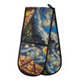 thumbnail image 1 of Yayeee Double Oven Mitt Kitchen Heat Resistant Baking 35" x7" Quilted Glove, Starry Pizza, 1 of 6