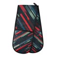 thumbnail image 1 of Yayeee Double Oven Mitt Kitchen Heat Resistant Baking 35" x7" Quilted Glove, Stars Abstract Lines, 1 of 6