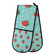 thumbnail image 1 of Yayeee Double Oven Mitt Kitchen Heat Resistant Baking 35" x7" Quilted Glove, Strawberry Pattern, 1 of 6
