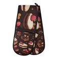 thumbnail image 1 of Yayeee Double Oven Mitt Kitchen Heat Resistant Baking 35" x7" Quilted Glove, Sweet Cakes, 1 of 6