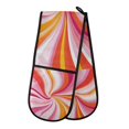 thumbnail image 1 of Yayeee Double Oven Mitt Kitchen Heat Resistant Baking 35" x7" Quilted Glove, Swirling Lines, 1 of 6