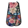 thumbnail image 1 of Yayeee Double Oven Mitt Kitchen Heat Resistant Baking 35" x7" Quilted Glove, Vibrant Pink Floral Pattern, 1 of 6