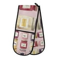 thumbnail image 1 of Yayeee Double Oven Mitt Kitchen Heat Resistant Baking 35" x7" Quilted Glove, Watercolor Jar, 1 of 6