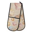 thumbnail image 1 of Yayeee Double Oven Mitt Kitchen Heat Resistant Baking 35" x7" Quilted Glove, Watercolor Seashell, 1 of 6