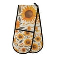 thumbnail image 1 of Yayeee Double Oven Mitt Kitchen Heat Resistant Baking 35" x7" Quilted Glove, Watercolor Sunflowers and Leaves, 1 of 6