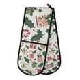thumbnail image 1 of Yayeee Double Oven Mitt Kitchen Heat Resistant Baking 35" x7" Quilted Glove, White Christmas Holly, 1 of 6
