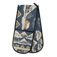 thumbnail image 1 of Yayeee Double Oven Mitt Kitchen Heat Resistant Baking 35" x7" Quilted Glove, Winter Village, 1 of 6