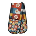 thumbnail image 1 of Yayeee Double Oven Mitt Kitchen Heat Resistant Baking 35" x7" Quilted Glove, Yellow Checkered Daisy, 1 of 6
