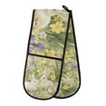 thumbnail image 1 of Yayeee Double Oven Mitt Kitchen Heat Resistant Baking 35" x7" Quilted Glove, Yellow Floral Rabbit, 1 of 6