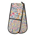 thumbnail image 1 of Yayeee Double Oven Mitt Kitchen Heat Resistant Baking 35" x7" Quilted Glove, Yellow Wildflower Pattern, 1 of 6