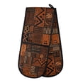 thumbnail image 1 of Yayeee Double Oven Mitt Kitchen Heat Resistant Baking 35" x7" Quilted Cotton Glove, Abstract Tribal Pattern, 1 of 6