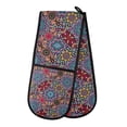 thumbnail image 1 of Yayeee Double Oven Mitt Kitchen Heat Resistant Baking 35" x7" Quilted Cotton Glove, Colorful Mandala Pattern, 1 of 6