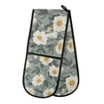 thumbnail image 1 of Yayeee Double Oven Mitt Kitchen Heat Resistant Baking 35" x7" Quilted Cotton Glove, Sage Green Flower Pattern, 1 of 6