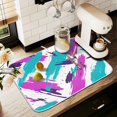 thumbnail image 1 of Yayeee Dish Drying Mat for Kitchen Counter 16" x 18" Microfiber Super Absorbent Coffee Decorative Pad, Abstract Drawing, 1 of 9