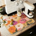 thumbnail image 1 of Yayeee Drying Mat for Kitchen Counter Dishes Microfiber Coffee Decorative Pad, Abstract Floral, 1 of 9