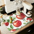 thumbnail image 1 of Yayeee Dish Drying Mat for Kitchen Counter 18" x 24" Microfiber Super Absorbent Coffee Decorative Pad, Apple Pattern, 1 of 9