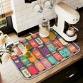 thumbnail image 1 of Yayeee Dish Drying Mat for Kitchen Counter 16" x 18" Microfiber Super Absorbent Coffee Decorative Pad, Beige Jar, 1 of 9