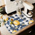 thumbnail image 1 of Yayeee Dish Drying Mat for Kitchen Counter 18" x 24" Microfiber Super Absorbent Coffee Decorative Pad, Beige Plaid Lemon, 1 of 9
