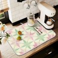 thumbnail image 1 of Yayeee Drying Mat for Kitchen Counter Dishes Microfiber Coffee Decorative Pad, Beige Symmetrical Stars, 1 of 9