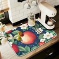 thumbnail image 1 of Yayeee Dish Drying Mat for Kitchen Counter 16" x 18" Microfiber Super Absorbent Coffee Decorative Pad, Blue Apple Pattern, 1 of 9