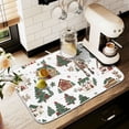 thumbnail image 1 of Yayeee Dish Drying Mat for Kitchen Counter 16" x 18" Microfiber Super Absorbent Coffee Decorative Pad, Brown Christmas House, 1 of 9