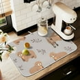 thumbnail image 1 of Yayeee Drying Mat for Kitchen Counter Dishes Microfiber Coffee Decorative Pad, Cartoon Bear, 1 of 9