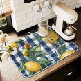 thumbnail image 1 of Yayeee Dish Drying Mat for Kitchen Counter 16" x 18" Microfiber Super Absorbent Coffee Decorative Pad, Cartoon Beige Lemon, 1 of 8