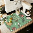 thumbnail image 1 of Yayeee Dish Drying Mat for Kitchen Counter 18" x 24" Microfiber Super Absorbent Coffee Decorative Pad, Christmas Cookies, 1 of 9