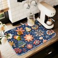 thumbnail image 1 of Yayeee Dish Drying Mat for Kitchen Counter 18" x 24" Microfiber Super Absorbent Coffee Decorative Pad, Christmas Splendor, 1 of 9