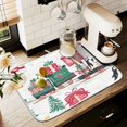 thumbnail image 1 of Yayeee Dish Drying Mat for Kitchen Counter 18" x 24" Microfiber Super Absorbent Coffee Decorative Pad, Christmas Train, 1 of 9