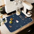 thumbnail image 1 of Yayeee Dish Drying Mat for Kitchen Counter 16" x 18" Microfiber Super Absorbent Coffee Decorative Pad, Christmas Whimsy, 1 of 9