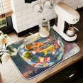 thumbnail image 1 of Yayeee Dish Drying Mat for Kitchen Counter 16" x 18" Microfiber Super Absorbent Coffee Decorative Pad, Colorful Goldfish, 1 of 9