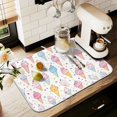 thumbnail image 1 of Yayeee Dish Drying Mat for Kitchen Counter 18" x 24" Microfiber Super Absorbent Coffee Decorative Pad, Colorful Ice Cream Pattern, 1 of 9