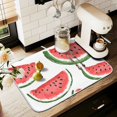 thumbnail image 1 of Yayeee Dish Drying Mat for Kitchen Counter 16" x 18" Microfiber Super Absorbent Coffee Decorative Pad, Cute Watermelon, 1 of 9